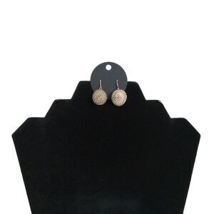 Silver Toned Coiled Spiral Metal Half Circle Puff Lightweight Fashion Earrings